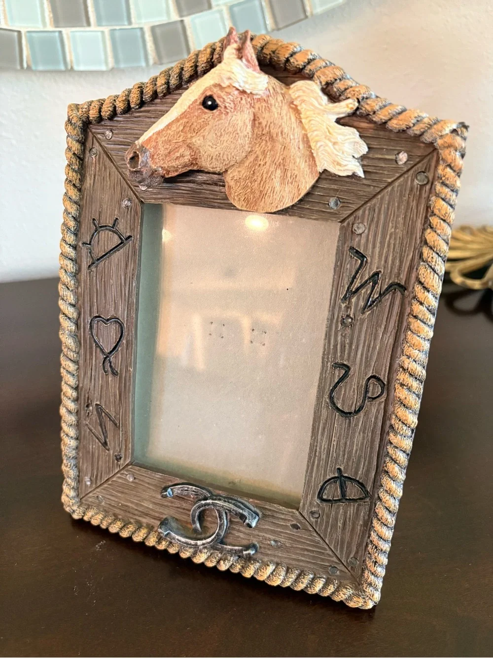 Vintage 1994 Figi Frames Horse & Brands Western Equestrian Picture Frame
